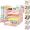 VITVITI Schreibtisch Organizer, 5 Ebenen Briefablage mit Schubladen, Aktenhalter mit 2 Stiftehalter, Büro Organizer mit Stehsammlere, Bürobedarf für A4 Dokumentenablag (Rosa)