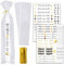 BOOMTOP Kerzen Tattoo Silvester 2025 2Blatt Kerzen Tattoos Aufkleber Frohes Neues Jahr Rub On Sticker Neujahr mit 50x Kerzentüten Candle Bags Silvester Kerzensticker für Stabkerzen Tasse Gold