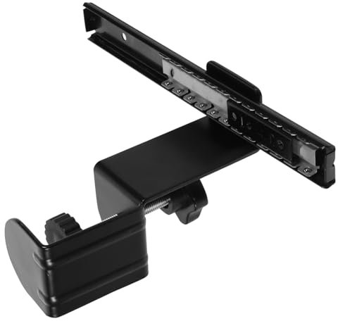 1 Set Hand Bracket Keyboard Desk Extender Table Extension Desktop Extension Board Bracket Support Bracket Under Desk Slider Track Desk Extension Shelf Cold Rolled Steel Black SHOWERORO