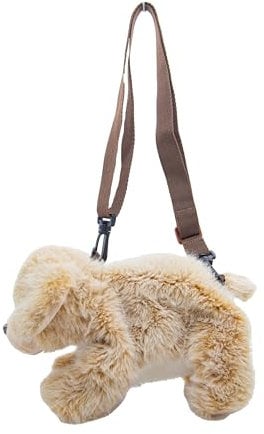 Cute Since 1999 - Schultertasche für Kinder - Tierschulterbag - Plüsch Kinderschultertasche - Chest Tasche für Jungen & Mädchen (Hund, Groß)