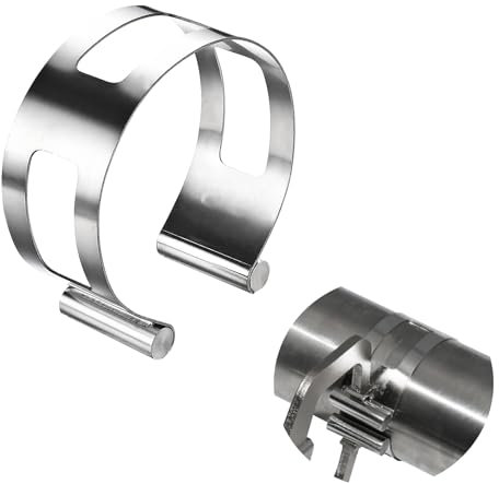 2.5 Stainless Steel Exhaust Clamp Universal for Welding and Repair Exhaust Pipe (2.5)