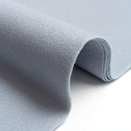 IPEA Filzstoff Grau - Großes Stück 190 x 100 cm - Made in Italy - Weicher Filz Stoff Uni für Kleidung, Accessoires, Dekorationen, Kreationen, Patchwork - Stoff zum Nähen - Bastelfilz