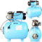 Hauswasserwerk JS 1100 Edelstahl INOX - Wasserpumpe (3600l/h, 1100W, Förderhöhe 50m) - 50L Druckkessel - Hauswasserautomat mit Druckschalter - für Brauchwasserversorgung Bewässerung - Gartenpumpe