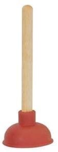 Toilet Plunger Wooden Handle (10.5CM) Sink Plunger Strong Suction Wooden Handle Toilet Shower Drain Pump Unblocker Strong Suction Rubber Cup Plumber Plungers Sink Unblocker Ideal for Bathroom Small