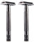 Janasiba Lot de 2 couteaux de rasoir de sécurité avec double tranchant pour homme - Support de rasoir pour homme