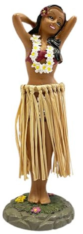 VARKAGE Hawaiianische Tanzfigur Wackelfigur Auto, Mini Hawaiian Dashboard Wackelkopf Figur Auto, Hula Girl Posing Autodeko für Auto, Schreibtisch, Büro