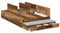 vidaXL Stauraumbettgestell Altes Holz 120X190 cm Massiv Ample Schubladen Rustikales Design Einfache Montage Innen Schlafzimmer Möbel Holzbett Lösung Erwachsenen Platzsparer Matratzenunterstützung
