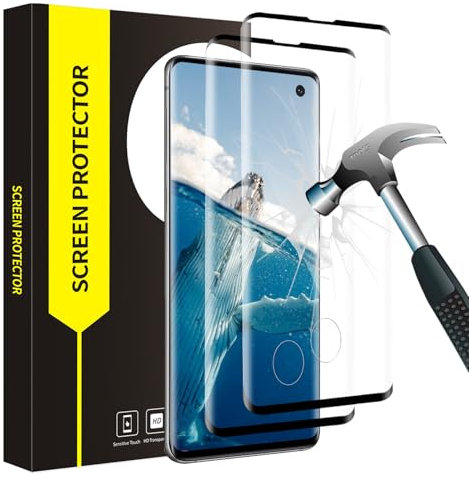 Bodyguard 2 Pack Verre Trempé pour Samsung Galaxy S10 Films, Sans Bulle, Tactile sensible, 9H Anti Rayures Vitre Protection, Bords noirs incurvés en 3D, 0,33mm Ultra HD Samsung S10 Protection Écran