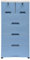 CHERIPOLI 6 Chest Kommode Schubladen, Eckkommode Schubladenschrank, Flur Sideboard Komodenschrank, für das Wohnzimmer Schlafzimmer (blau)