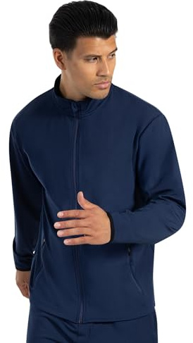 SMILODOX Trainingsjacke Herren Zeyn, leichte Sportjacke mit Zipper-Kragen & Reißverschlusstaschen, Laufjacke elastisch & funktional, ideal für Training, Fitness, Alltag & Outdoor-Aktivitäten