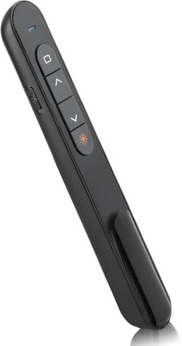 UIHRLM Presentation Clickers, 2.4GHz Laser Pointer Presentation Clicker Support Hyperlink and Volume Control, Portable Wireless Presenter Remote Slide Advancer Compatible with Mac Computer Laptop
