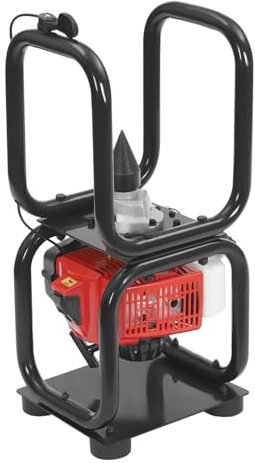 Heavy Duty Petrol Log Splitter with 64CC 2.5 kW Engine Portable Cone Wood Splitter Machine for Splitting Firewood up to 24 cm Logs for Garden and Outdoor Use