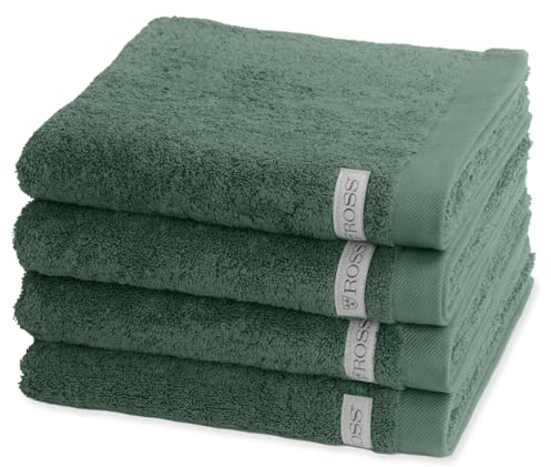 Ross - 4 teiliges Frottier-Set - Sinfonie (4 X Handtuch im Set) - 500 g/m2 - Baumwolle - Walkfrottee - saugstark - weich und flauschig - Tanne