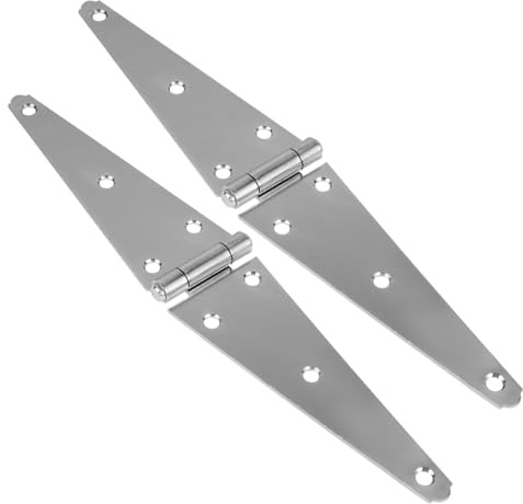 SHINEOFI Bisagras de Correa Pesada para Puertas de Madera de Alta Resistencia 250 Mm Galvanizadas Kit de 2 Unidades para Puerta de Granero Exterior Uso Intensivo