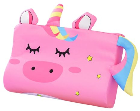 Jonuin Schlummerkids Kissen, 46x26cm Calmly Kinderkissen mit Kopfkissenbezug, Memory Schaum, Ergonomisch Schlummerkids Kissen Kinder, Atmungsaktiv Komfortkissen für Kinderschlaf (Einhorn)