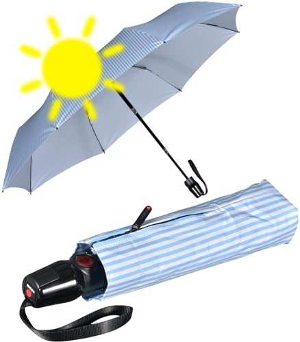 Knirps Taschenschirm T.220 Duomatic Safety Rain or Shine mit UV-Schutz