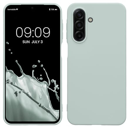 kwmobile Hülle für Samsung Galaxy A17 4G / 5G TPU Case - Handyhülle unterstützt kabelloses Laden, Flexible Schutzhülle, gummiertes Cover in Cool Mint