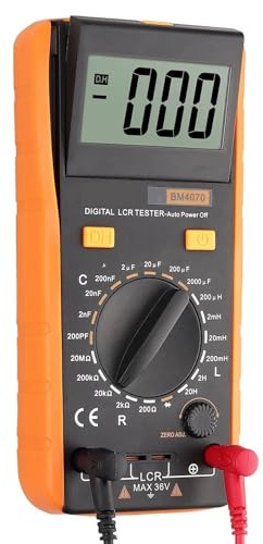 LCR-Meter LCR-Multimeter Tester for Kapazitätswiderstand Induktivitätsmessgerät Tester mit LCD-Überbereichsanzeige