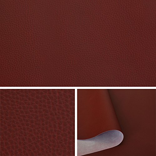 FORTIS POLSTER Kunstleder Meterware T073 Kirschrot - Lederimitat, Polsterstoff, Möbelstoff und Bezugsstoff für Sitzbezüge, Sofas und Polsterarbeiten, 140 cm breit