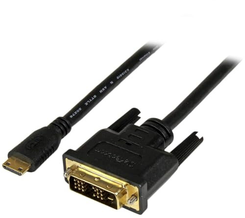 StarTech.com Câble Mini HDMI vers DVI de 2m - Câble DVI-D vers HDMI (1920x1200p) - Mini HDMI Mâle 19 Broches vers DVI-D Mâle - Câble Convertisseur pour Moniteur Numérique M/M (HDCDVIMM2M)