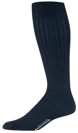 BoardroomSocks Merino Wool Dress Socks for Men, Over-the-Calf, Ribbed