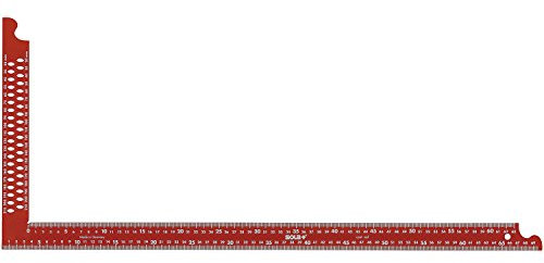 SOLA Zimmermannswinkel ZWCA mit Anreißlöcher Schienenlänge 1000 mm, rot, 56132401