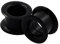 Longbeauty 2er Set Schwarze Silikon Tunnel Plugs Ohr Piercing 18mm