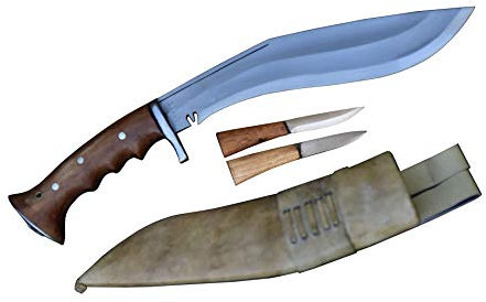 Echtes Gurkha Hand geschmiedete Kukri - 25cm Klinge Authentische britischen Gurkha irakischen Betrieb Gripper Blocker Khukuri Griff
