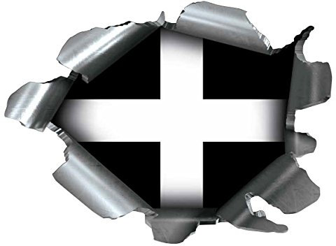 Speed Demons Pride Burst RIP Torn Tear Sticker Graphic SELF Adhesive for Any Surface Including LAPTOPS and Cars - Cornwall Cornish Flag