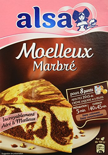 Alsa Préparation pour Gâteau Moelleux Marbré 435 g