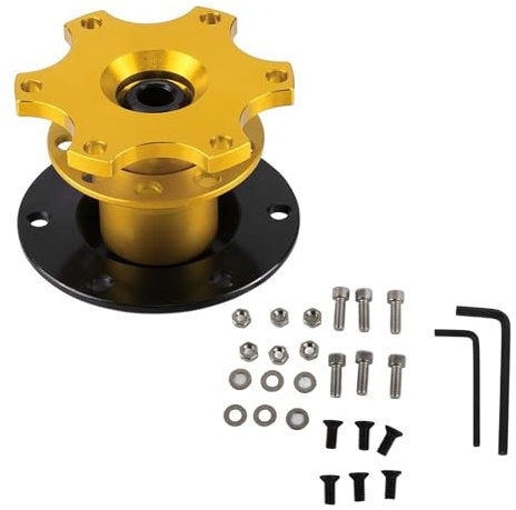 Auto-Lenkradnaben-Adapter, universell, goldfarben, Schnellösemechanismus, Racing-Adapter, leicht abnehmbar