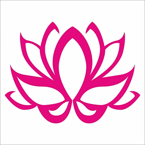 JINTORA Autocollant Voiture - Fleur de Lotus nénuphar - 131x99 mm - Rose - Sticker pour Voiture Tuning - Résistant aux intempéries - Vinyle Durable - Facile à Coller - Accessoire déco Original