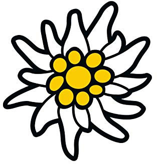 PREMIUM Autoaufkleber Alpen Edelweiss Aufkleber Auto Sticker Waschanlagenfest Witterungs- und UV-beständig