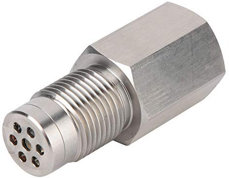 Sauerstoffsensor Extender Spacer Adapter 丨 Oxygen Sensor Extension M18 x 1.5 Universal Edelstahl hexagonal O2 Sauerstoffsensor Extender Spacer(Silber)
