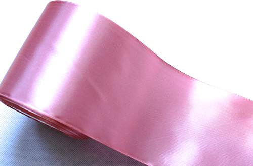 CaPiSo 22m Satinband 100 mm Schleifenband 10cm Breite Geschenkband Tischläufer Dekoband Dekoration Weihnachten Hochzeit (Altrosa, 22m)