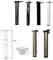 Adjustable Breakfast Bar Worktop Support Table Kitchen Leg 710/820/1100 mm (710mm, White)