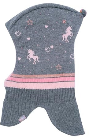 maximo Mini Girl-Schlupfmütze Jacq. Einhorn, Windstopper Made in Germany 49 mittelgraumeliert/Dogwood