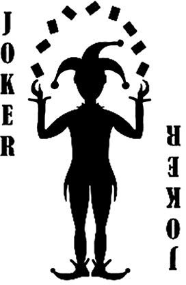 SCSHY Adesivo per Auto 10.9 * 16.9Cm Coolest Joker Poker Cards Gambling Decor Vinile Grafica Personalizzata di Alta qualità