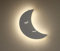 Marco Paul Modern Wooden Moon White LED Night Light ‎Battery Powered Night Light Kids Room Decor Wall Lights Wall Mounted Nursery Bedside Lamp Baby Gifts Bedroom Decor Lighting