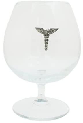 Gamekeepers Cottage gifts Caduceus Brandy Cognac Glass Gift 25 Oz 53