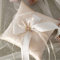 Hochzeit Ring Kissen Lace Wedding Ring Pillow Ehering-Kissen mit Satinband Weißes Ehering-Ringkissen Hochzeit Accessoires für Ringkissen Verlobung Oder Eheringe Strandhochzeitsfeier Zeremonie