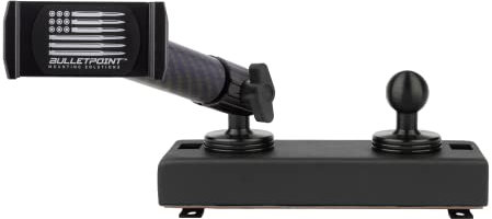 Bulletpoint Handyhalterung für Armaturenbrett, RAM Truck kompatibel (2019+ 1500, 3500 und TRX) mit 20 mm Kugelhalterung, kompatibel mit iPhone und Android-Smartphones (Dual Ball mit 1 Handyhalterung)