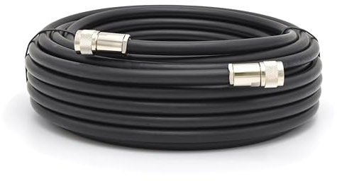 RANGEFUL N Macho a N Macho 10m cable coaxial de extensión de baja pérdida 8D-FB Ø11.1mm N Male cabl para GSM LTE router 4G 5G antena repetidor WIFI exterior amplificador WIFI adaptador GPS