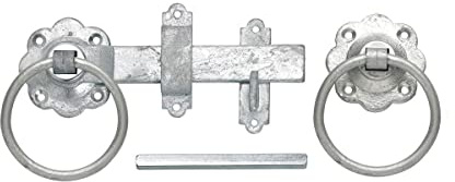Perry 125mm 5 No.1136 Plain Ring Handled Gate Latches - PerryPack - Galvanised