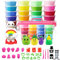 KOKOBOX 24 Farben Kinder Knete Set Modelliermasse Lufttrocknender Ton Polymer Knetbeton Karten Knetmasse Selbsttrocknender Spielzeug Geschenke Kinder Jungen Mädchen ab 3 4 5 6 7 8-12 Jahre