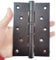 Heavy Duty Door Hinges Stainless Steel Ball Bearing Hinges 6 Inch Door Hinge for Interior & Exterior Doors Square Corners,Heavy Duty Wood Door with Mounting Hardware 2 Pack (Black, 6 Inch)