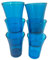 Reusable Shot Glasses Blue Pack of 6, 50ml, Plastic Reusable, Shot Glasses, Shot Glasses Set, Novelty Shot Glasses, Tall Shot Glasses, Shot Glass Multiple Colors UK Made Ideal for Parties and Events