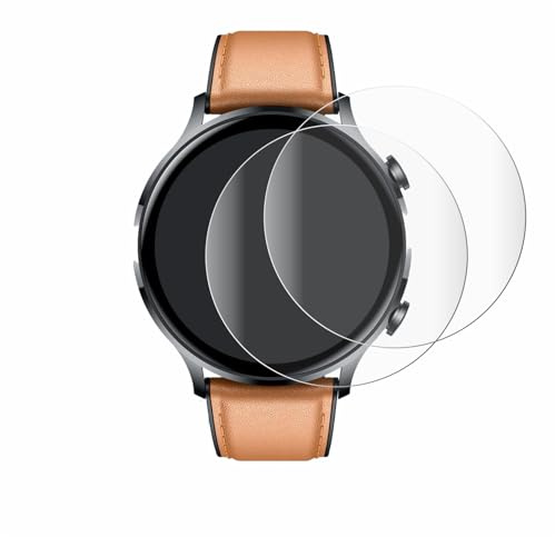 BROTECT Schutzfolie für NONGAMX Smartwatch 1.39 | 2 Stück Transparenter Displayschutz Made in Germany Klare Full-Screen Folie Full-Cover 3D Curved Montage Kit