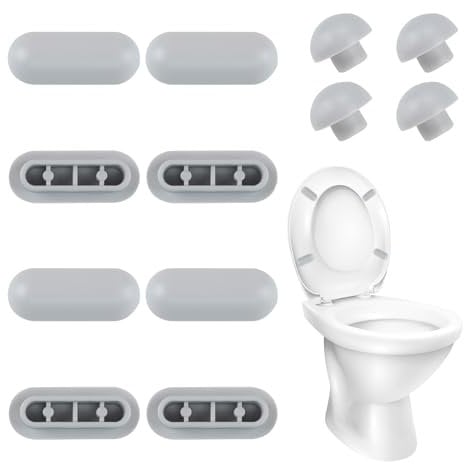 Lotbun Paracolpi per Sedili WC Paraurti, paracolpi tavoletta wc,gommini tavoletta wc Sedile del Water Set, per WC Ammortizzatore Copri Sedile di Ricambio (6)
