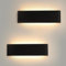 Mille Lucciole 2 Stück Wandleuchte Innen Modern LED Wandleuchte Innen 18W 31CM 2160LM Wandlampe Schwarz Up Down Wandbeleuchtung Warmweiss Wandleuchten IP44 Flurlampen für Wohnzimmer Schlafzimmer